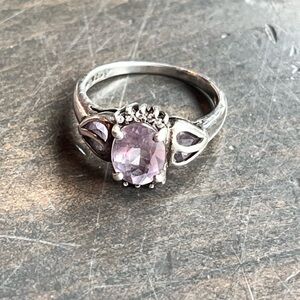 amethyst silver ring